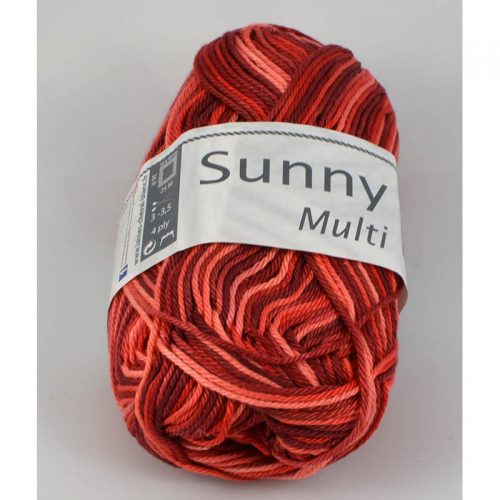 Sunny multi 450 červená/vínová/broskyňová